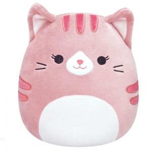 Squishmallows 10” Laura The Pink Tabby Cat Plush Toy Stuffed Animal